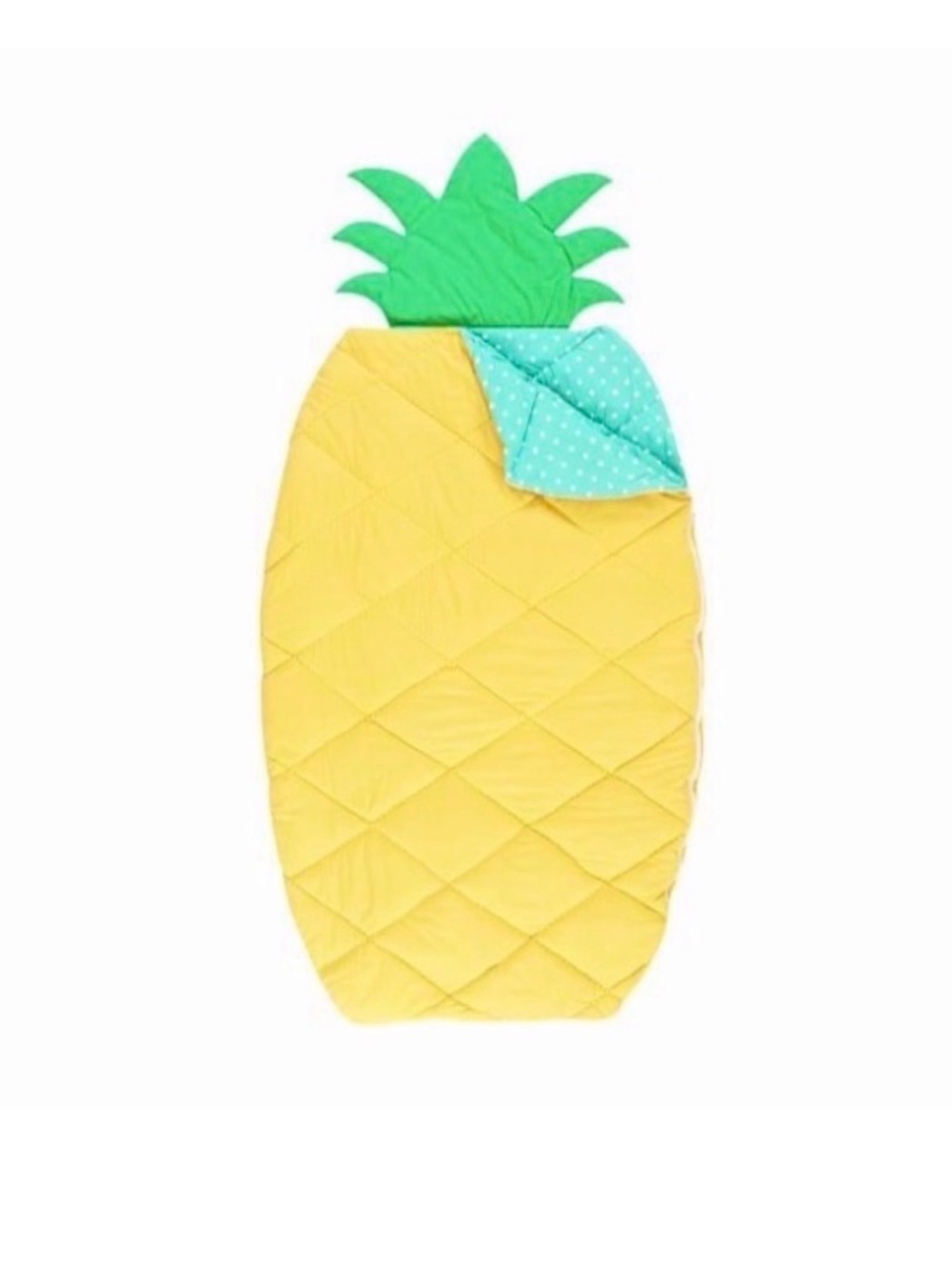 Pottery barn teens pineapple punch sleeping bag with matching pillow case